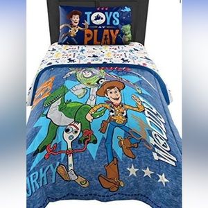 Toy Story twin size bedding (comforter, pillow cover, sheet)
